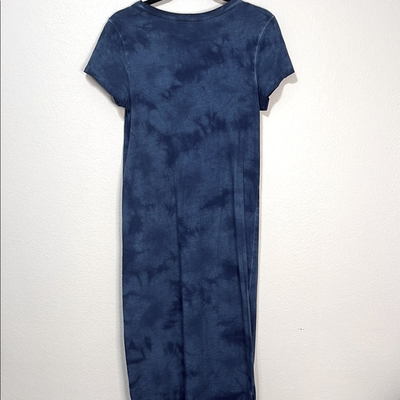 Fleur Bleue Blue Cotton Casual T-Shirt Maxi Dress Size Large PTP 17” to 18” EUC - Picture 2 of 7